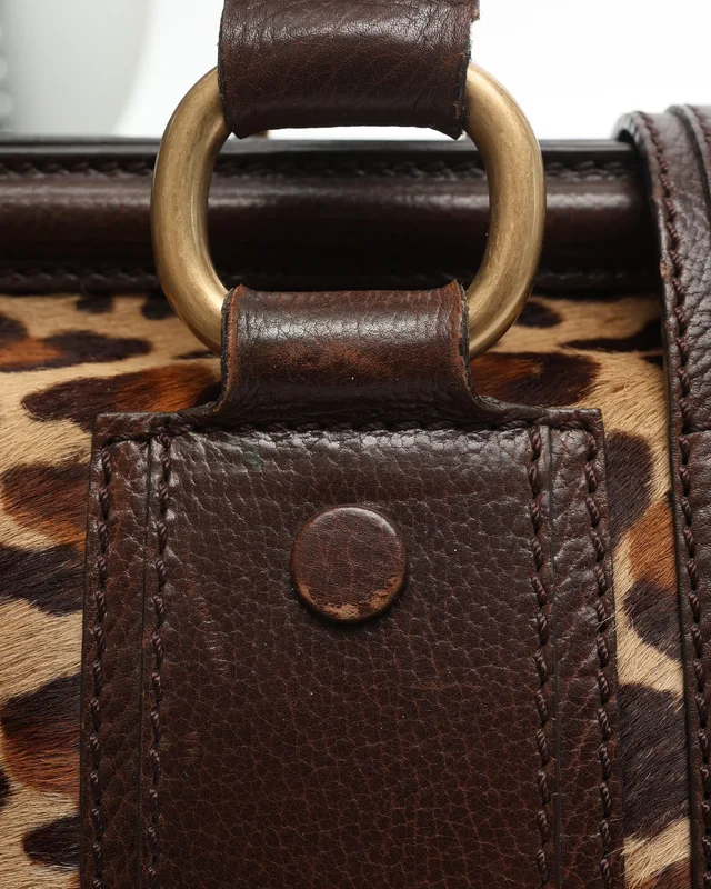 Celine Ella Leopard Ponyhair Hobo Bag in Denim from A Retro Tale, photo 8 of 10