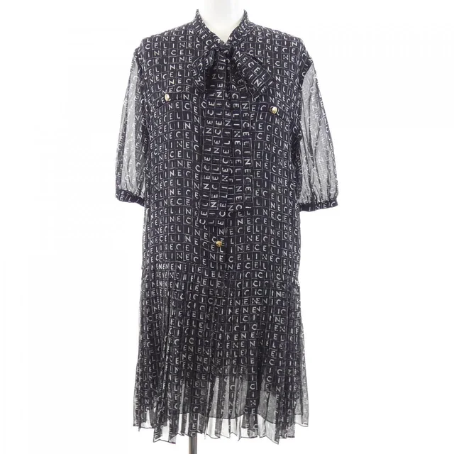 Celine Lavelier Mini Dress Triomphe in Silk from The Reluxe