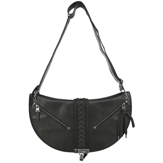 Dior Black Admit It Corset Bag Shoulder Bag in Black Leather from AMORE Vintage Tokyo
