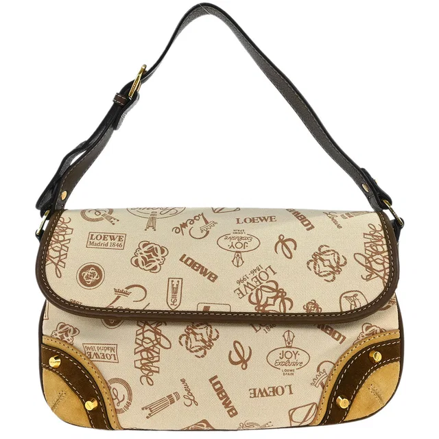 Loewe Ivory Canvas Handbag in White Canvas from AMORE Vintage Tokyo