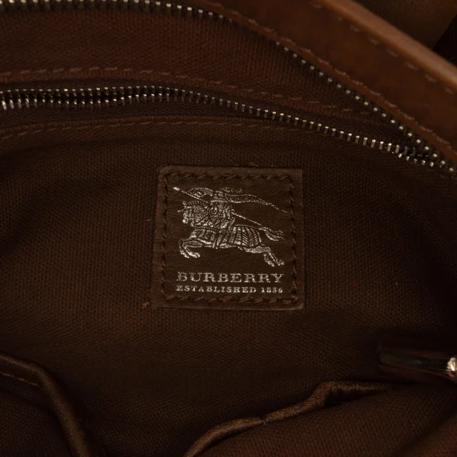 Beige Burberry House Check Canvas Beaton Shoulder Bag in Beige Canvas from Designer Revival, photo 6 of 7