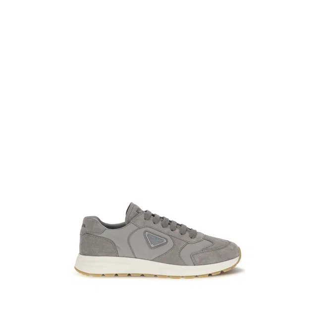 Prada Gray Recycled Polyamide Athletic Sneakers in Grey Nylon from HEWI