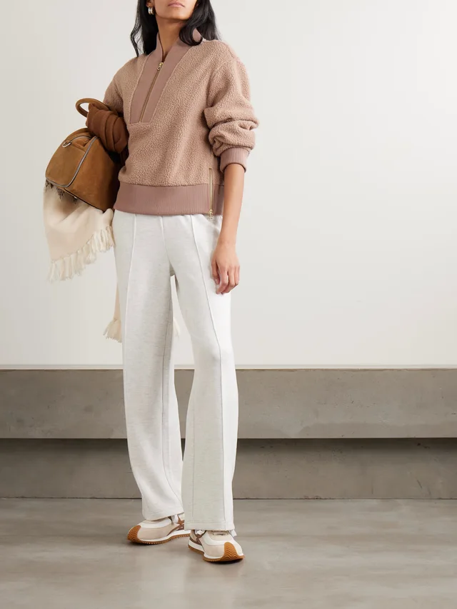 VARLEY Mumford recycled-fleece half-zip sweatshirt in Brown, photo 2 of 2 from NET-A-PORTER (Canada)