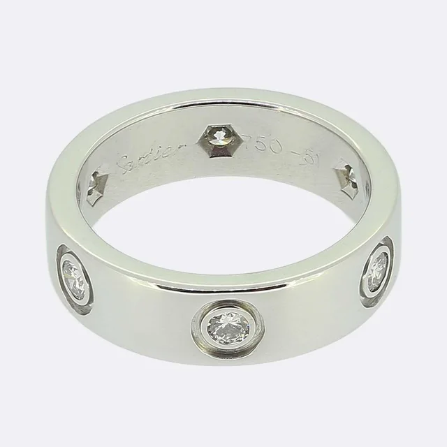 Cartier Six Diamond LOVE Ring Size K 1/2 (51) from The Vintage Jeweller