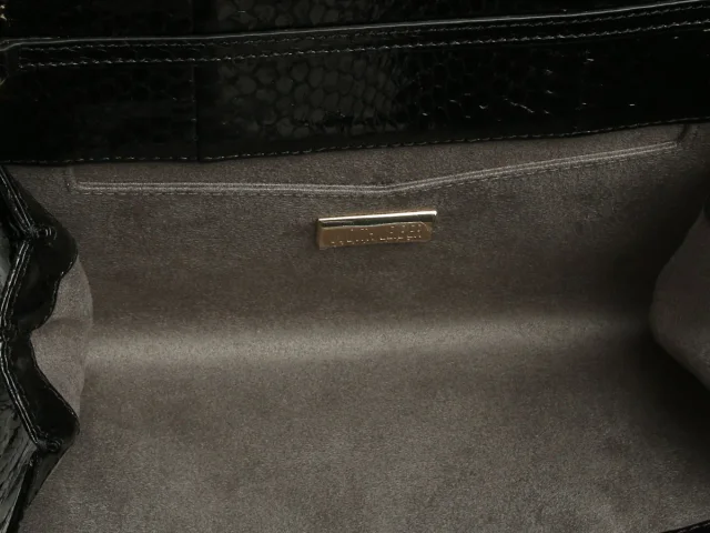 Judith Leiber Black Snakeskin Champagne Serpent Clutch in Black from Ann's Fabulous Finds, photo 8 of 9