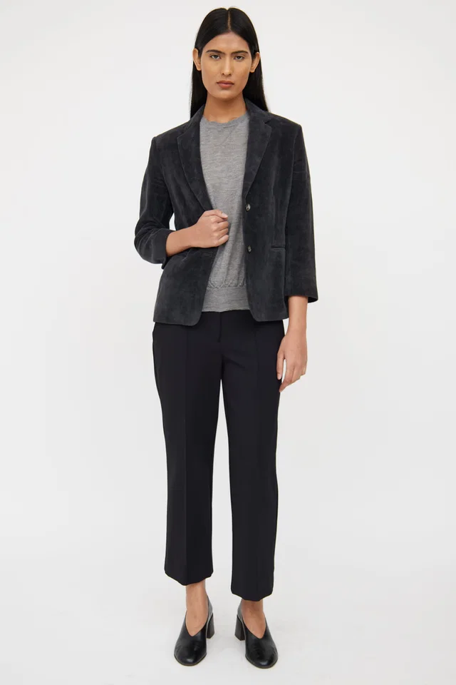 The Row Dark Button Front Blazer from VSP Consignment