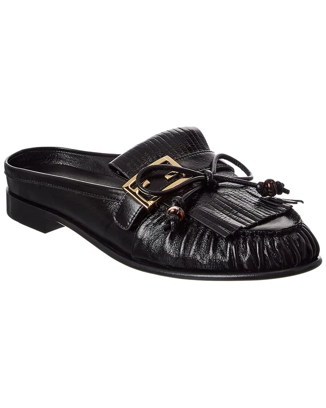 FENDI Baguette Leather Sabot Loafer, image 1 of 1 from Rue La La