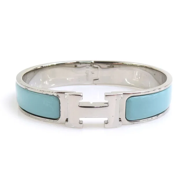 Hermès Bracelet Clic H Silver in Silver from The Reluxe