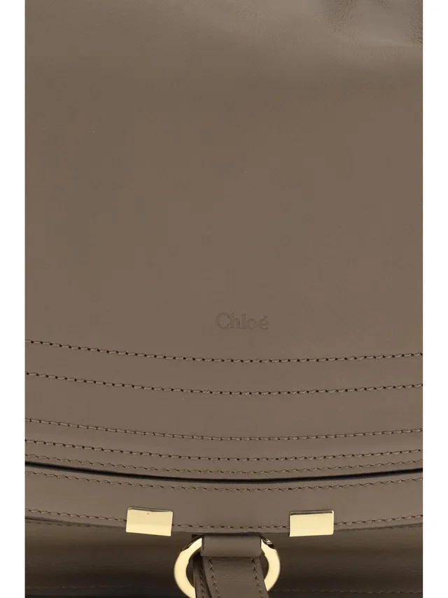 Chloé Marcie Shoulder Bag — Brown Calf Leather in Brown Calfskin from HEWI