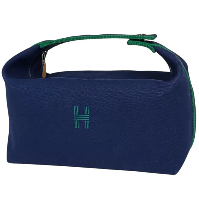 Hermès Brid-a-brac GM Handbag Handle Toile Ash Navy Green in Navy from The Reluxe