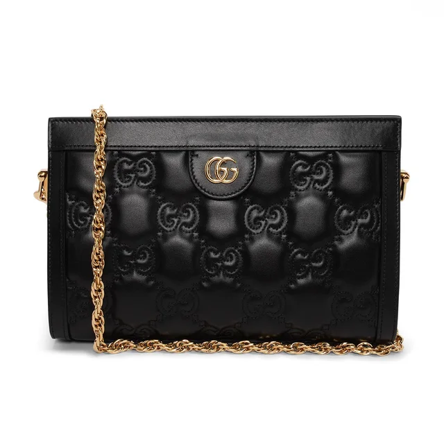 Gucci GG Matelasse Small Shoulder Bag in Black from Blue Spinach