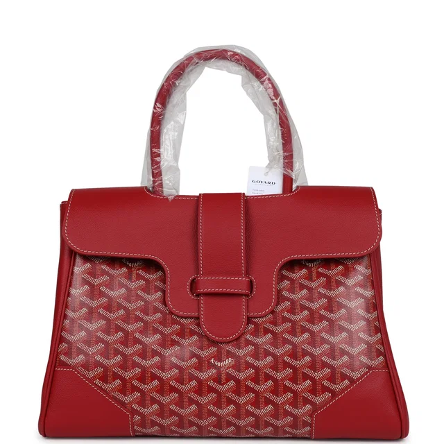 Goyard Saigon Tote Red Goyardine Canvas Palladium Hardware in Red Canvas from Madison Avenue Couture