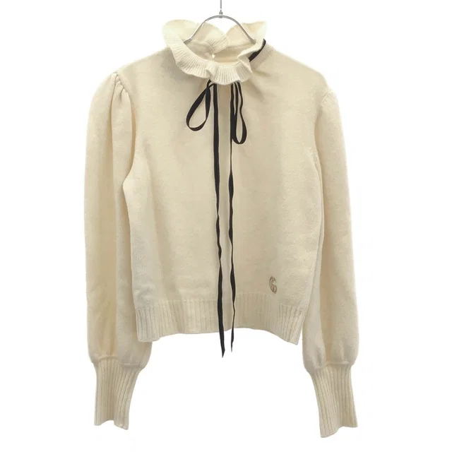 Gucci Woolkastains Top Ivory in White Nylon from The Reluxe