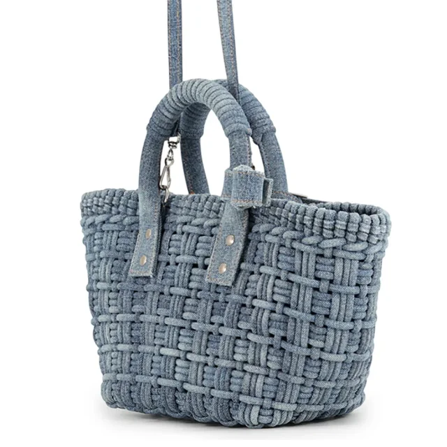 Balenciaga Bistro Basket with Strap Blue671342 Denim Size XS in Denim from GALLERY RARE, photo 2 of 16