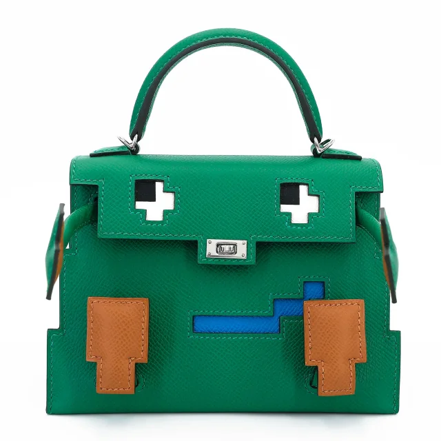 Hermès Kelly Doll Picto Vert Vertigo (U4) Gold (37) Bleu Zanzibar (B3) Gris misty (H0) from Ginza Xiaoma