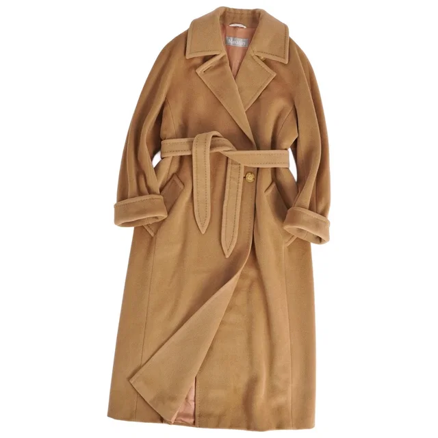 Max Mara Coat with Belt Longcoat Double in Wool from The Reluxe
