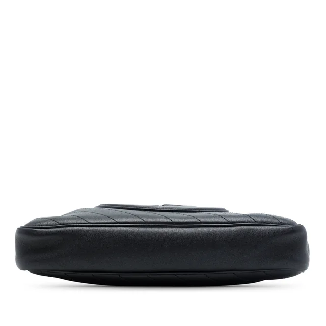 Black Gucci Small Diagonal Stitched Calfskin Blondie Satchel in Black Calfskin from Designer Revival, photo 2 of 2