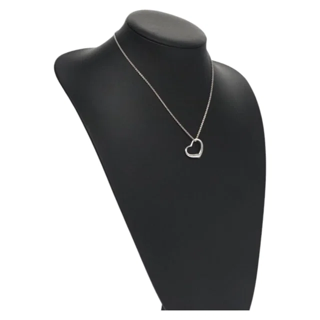 Tiffany & Co. Open Heart Necklace Ag925 Silver Auth in Silver from Luxury Promise