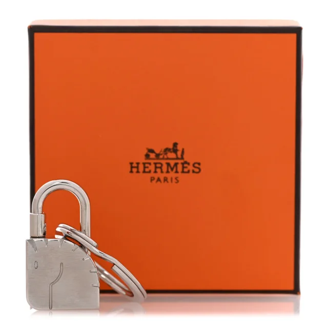 Hermès Palladium Cadenas Horse Key Ring from FASHIONPHILE, photo 5 of 5