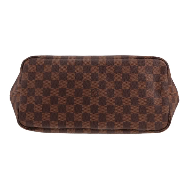 Louis Vuitton Neverfull tote bag in Ebène Damier canvas and brown leather in Brown Canvas from Collector Square, photo 3 of 3