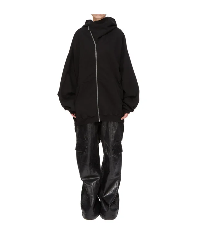 Rick Owens Drkshdw Mountain Hun asymmetric zip-up hoodie, photo 4 of 8 from SENSER