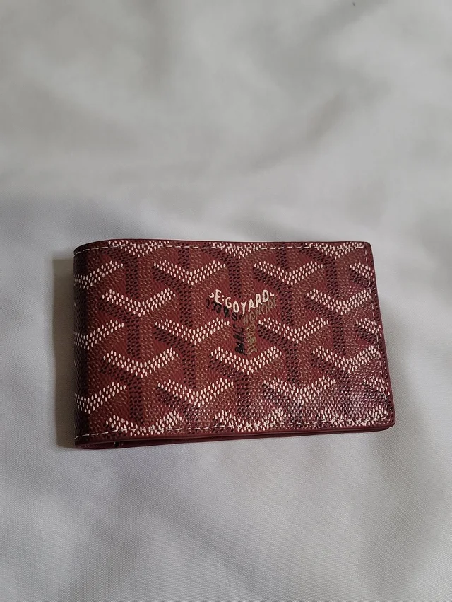Goyard Red Patterned Card Holder Wallet in brown|red from Poshmark