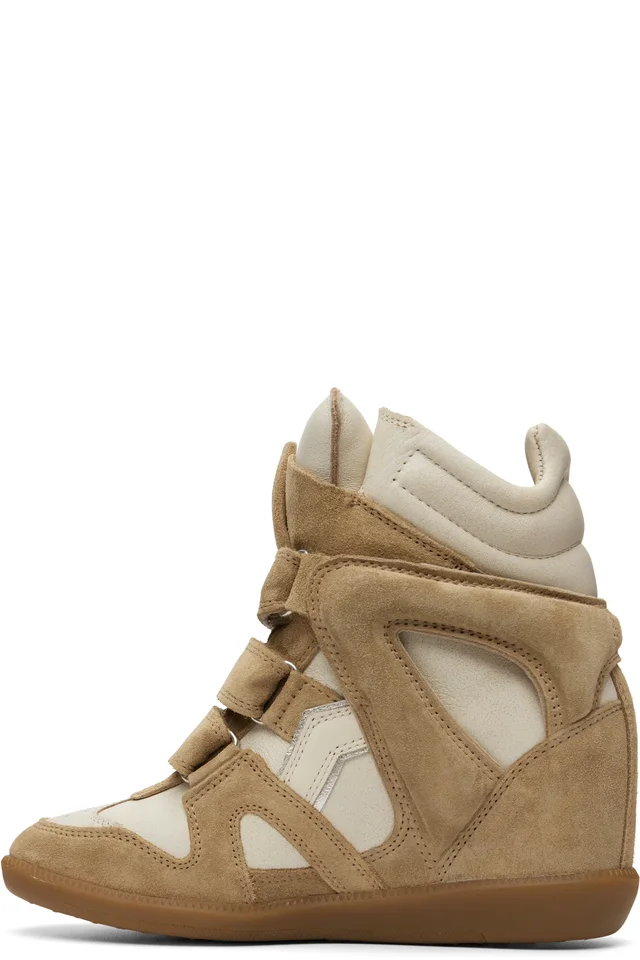 Isabel Marant Beige & Gray Bekett Sneakers, photo 3 of 5 from SSENSE