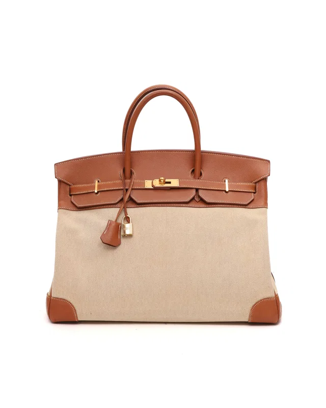 Hermès Birkin 40 Toile & Leather Bag in Leather from A Retro Tale