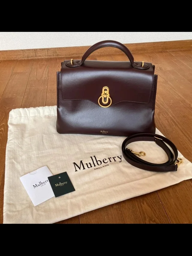 Mulberry Chocolate Brown Leather Top-Handle Satchel With Gold Hardware in gold|brown|red Leather from Poshmark