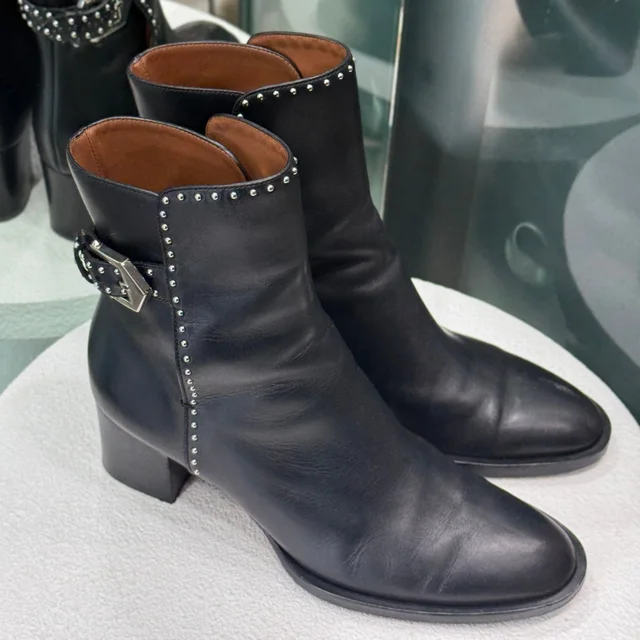 Givenchy Studded Boots Sz 40 in Black Leather from Revivre Luxury Consignment