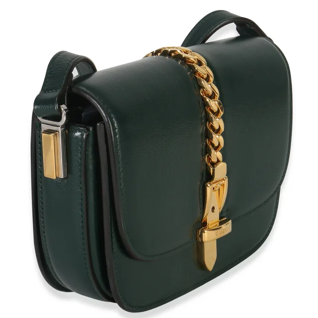 Gucci Dark Green Calfskin Mini Sylvie 1969 Bag in Green Calfskin from Luxury Promise, photo 2 of 2