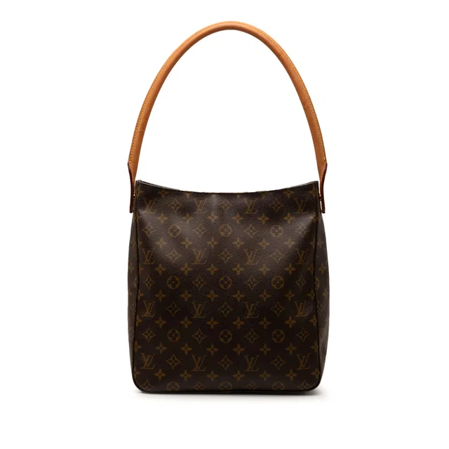 Brown Louis Vuitton Monogram Looping GM Shoulder Bag in Brown Coated canvas from Designer Revival