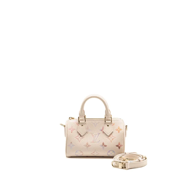 Louis Vuitton Nano Speedy Monogram Empreinte Leather Gradient Dream Colorway Multicolour LGHW in Leather from EMIER