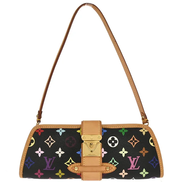 Louis Vuitton 2005 Black Multicolor Shirley Shoulder Bag M40050 in Black Canvas from AMORE Vintage Tokyo