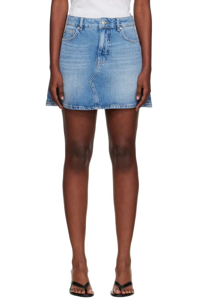 Holzweiler Blue A-Line Denim Miniskirt from SSENSE, photo 1 of 1