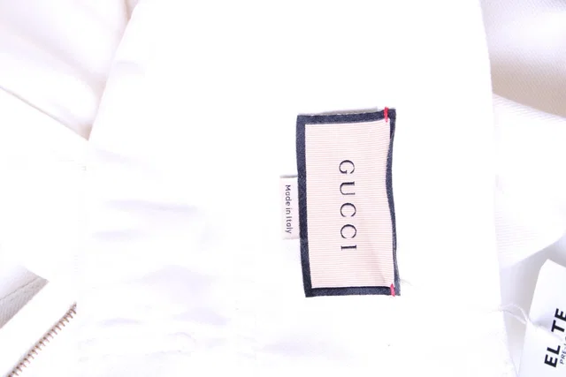 Gucci Denim Co-ord Cream M in White Denim from Luxury Promise
