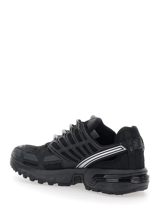 SALOMON Black Low Top Sneakers with drawstring closure and logo lettering on the side in tech fabric unisex in Black, photo 6 of 8 from Gaudenzi Boutique