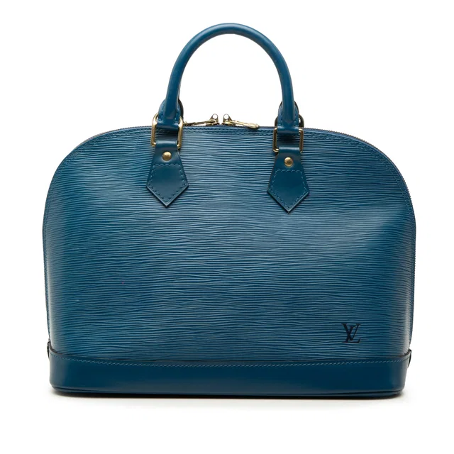 Blue Louis Vuitton Epi Alma PM Handbag in Blue Leather from Designer Revival
