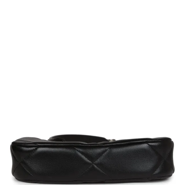 Chanel 19 Hobo Chain Bag Black Calfskin Mixed Metal Hardware in Black Calfskin from Madison Avenue Couture, photo 6 of 10