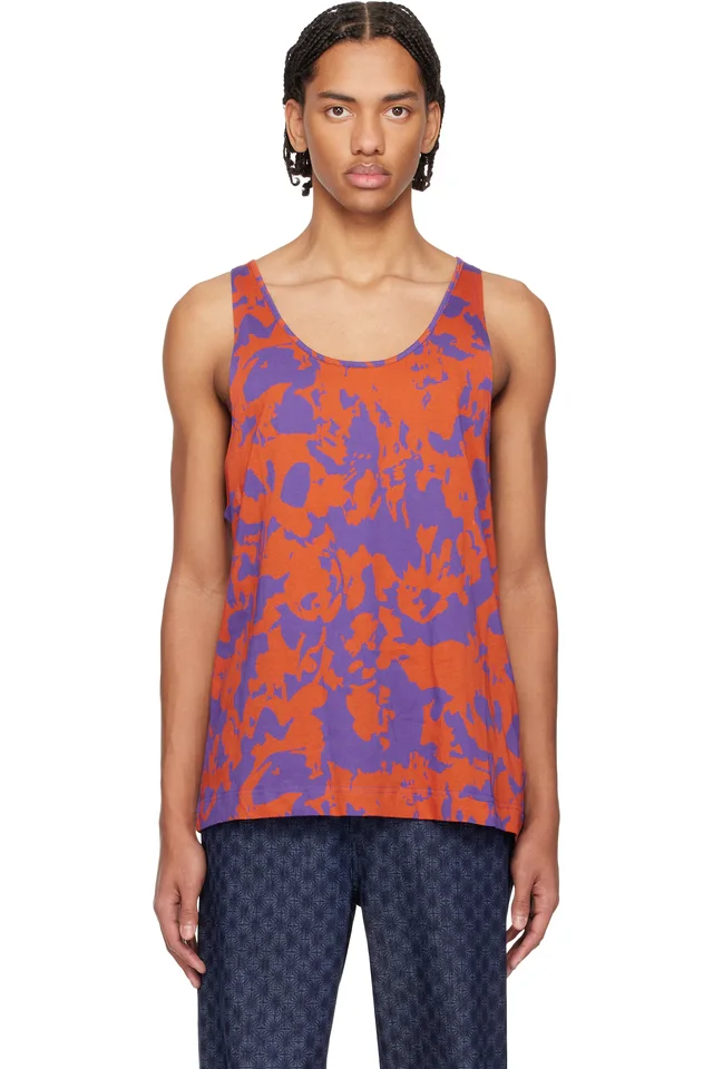 Orange & Purple Scoop Neck Tank Top, image 1 of 1 from SSENSE