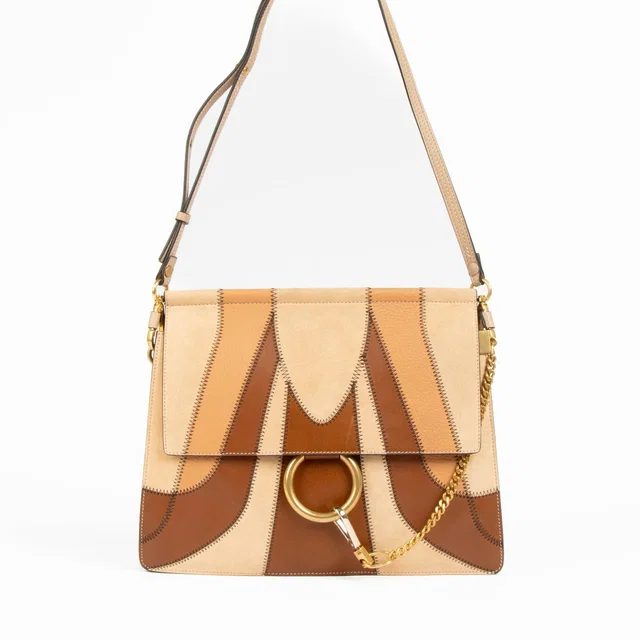 Chloé Patchwork Leather Medium Faye Bag in Leather from Labellov