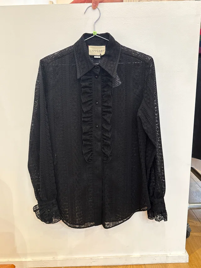 Gucci Black lace shirt in Black from Luxury Promise