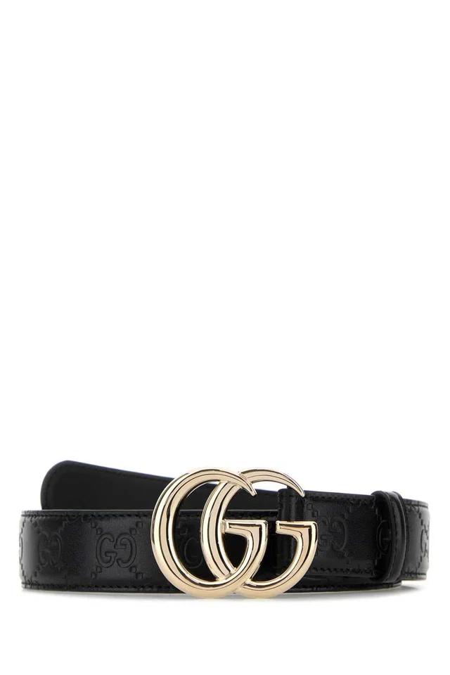 Gucci Belt — Black Calf Skin in Black Leather from HEWI