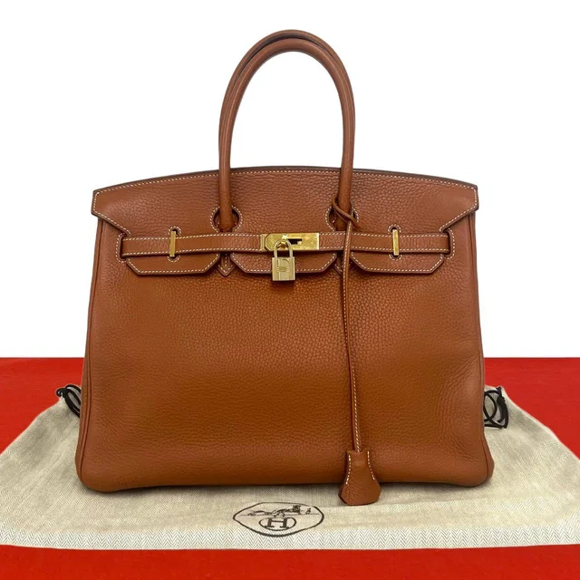 Hermès Bag with Key Birkin 35 Taurillon Clemence Leather Handbag Business Bag in Clemence leather from The Reluxe