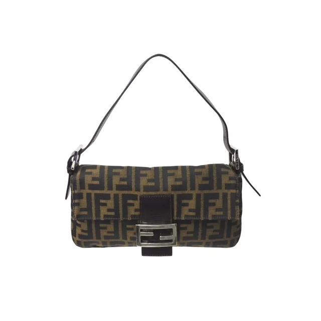 Fendi Mamma Bucket One Shoulder Hobo Bag Zucca Canvas Brown Leather in brown|red Canvas from Poshmark