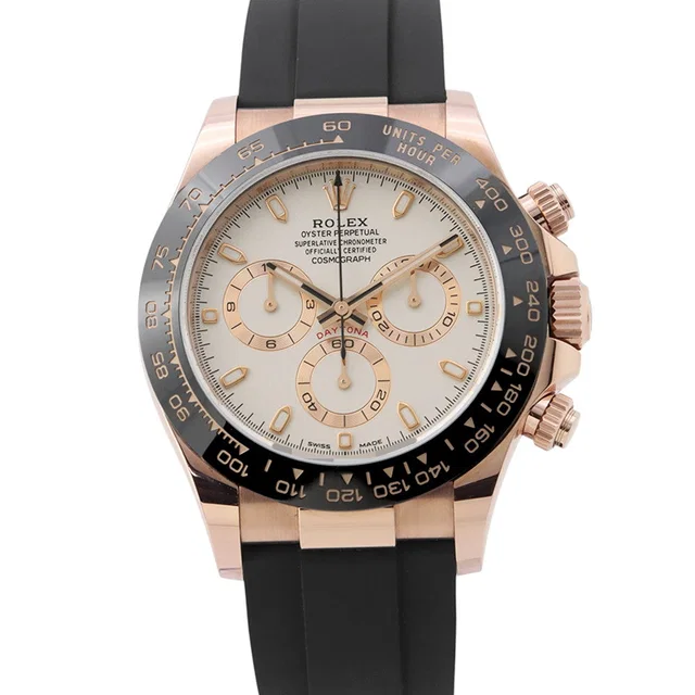 Rolex Cosmograph Daytona W40mm 18K Pink Gold Ivory Dial116515LN in White from GALLERY RARE