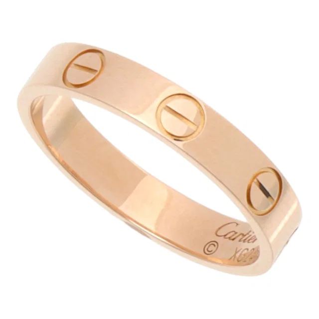 Cartier 18K Love Ring #50 Pink Gold in Pink from VINTAGE QOO TOKYO