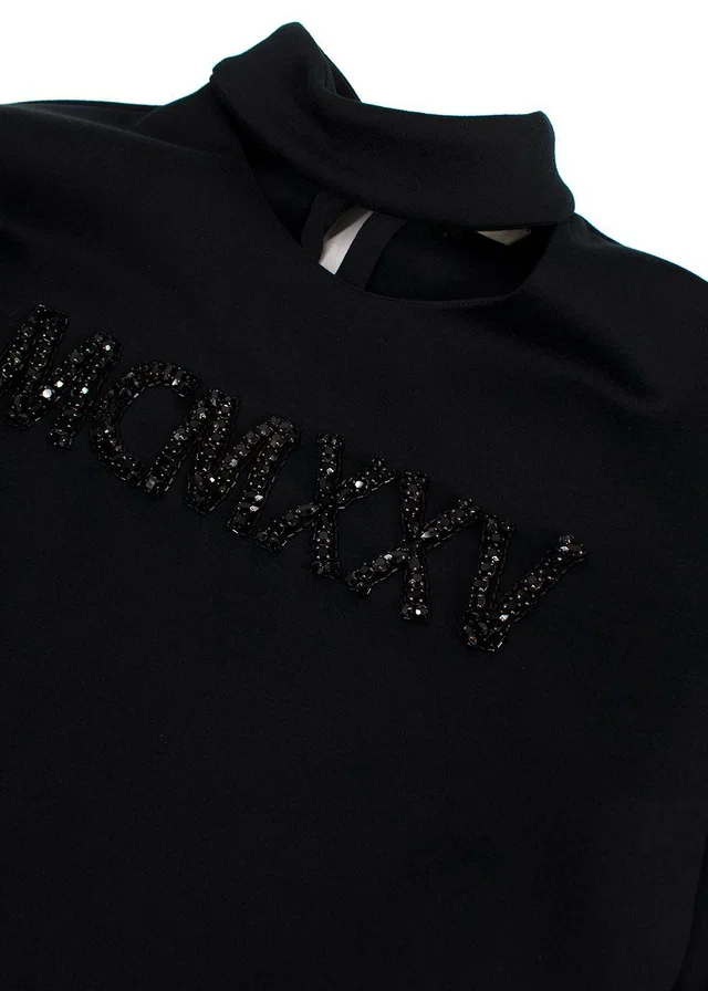 Fendi black crystal embellished cut-out top in Black from HEWI