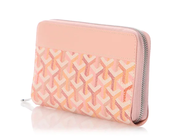 Goyard LE Rose Matignon Zip Around Wallet in Pink Canvas from Ann's Fabulous Finds, photo 3 of 9
