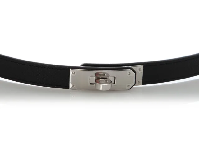 Hermès Black Epsom Kelly Belt 18 in Black Epsom leather from Ann's Fabulous Finds, photo 5 of 6